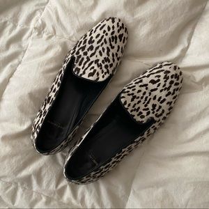 SAINT LAURENT YSL DALMATIAN CALF HIDE FLATS